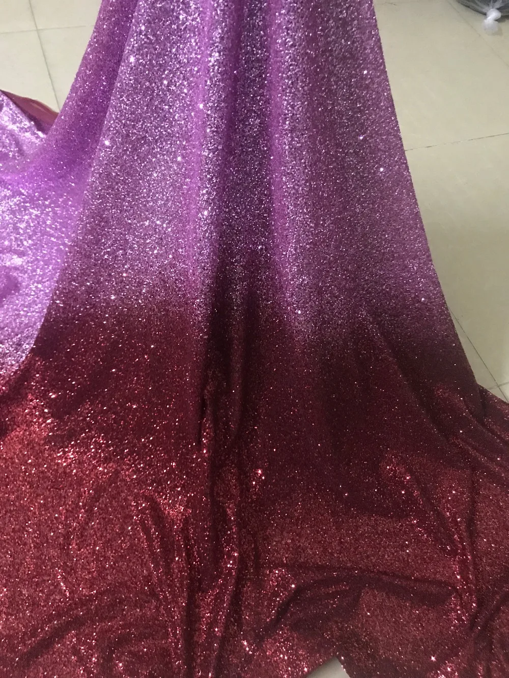 Клееный блеск африканская кружевная ткань с блузка в сетку кружева Нигерия