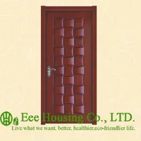 40mm thickness Timber veneer door for residential villa, Swing type door, inward & outward opening entry door, MDF Timber door