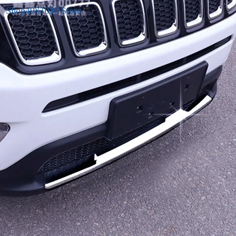 ABS хромированные аксессуары для Jeep Compass 2017 2018 2019 Передняя Нижняя крышка бампера +