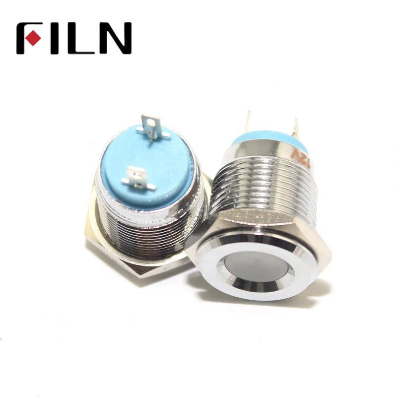 FILN FL1M 16FJ 2 12V 24V 220v красная синяя зеленая светодиодный металлический индикатор 16mm