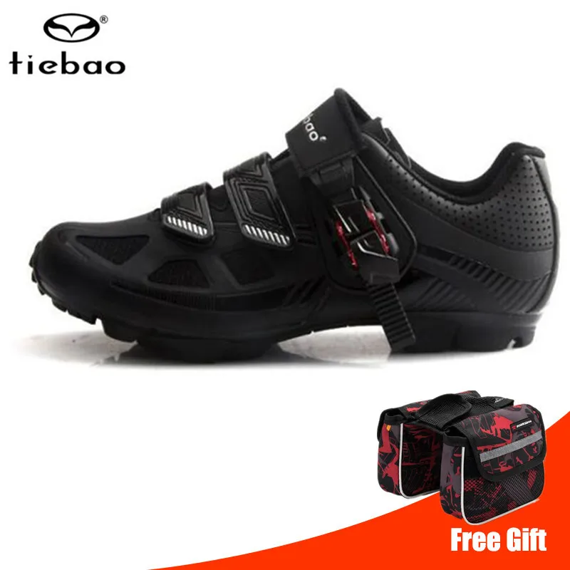 add bag Tiebao велосипедная обувь sapatilha ciclismo mtb SPD набор педалей для велосипеда мужские кроссовки самозакрывающиеся дышащие горный велосипед - Цвет: add bag
