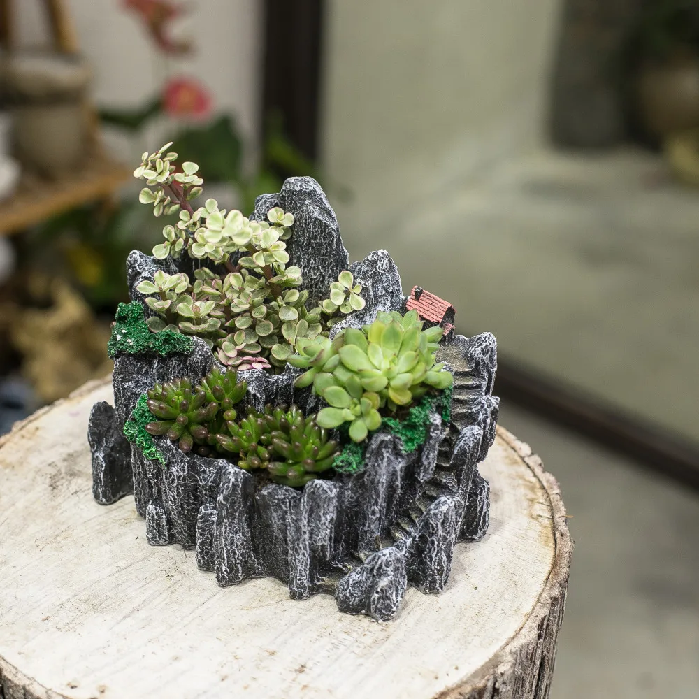 Морден Сказочный Сад разбитое ведро из смолы цветочный горшок вертикальная