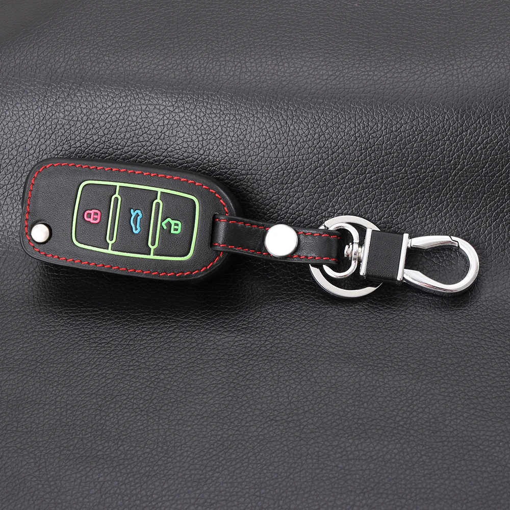 Кожаный чехол для автомобильных ключей брелок Skoda Octavia A2 A5 Fabia Superb Yeti Rapid Citigo Seat Ibiza