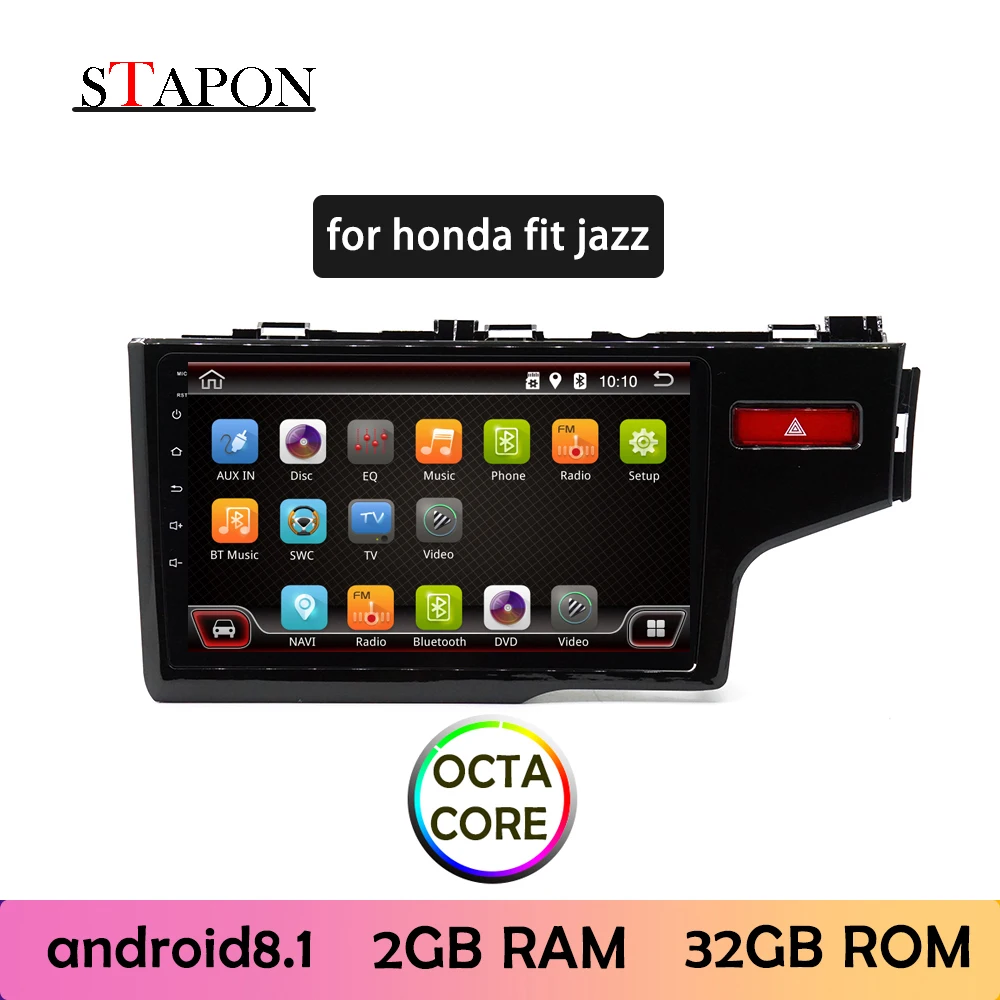 STAPON 9inch for honda fit 2014-19 Android8.1 2G RAM OCTA CORE RDS AM FM car MP5 multimedia player with WiFi | Автомобили и