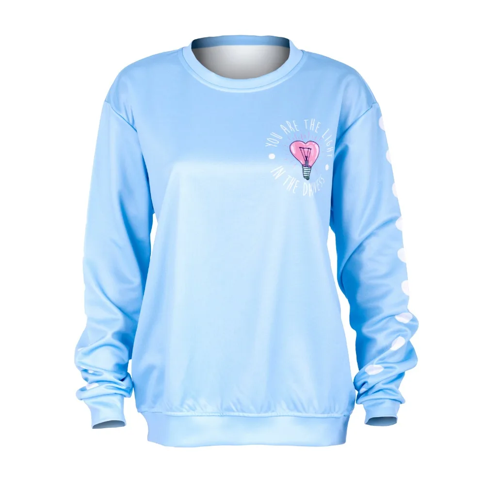 3D THE LIGHT IN DARKNESS Print Women Sweatshirts Autumn Winter Long Sleeve Hoodies Pullover O-Neck Mujer Sudaderas | Женская одежда