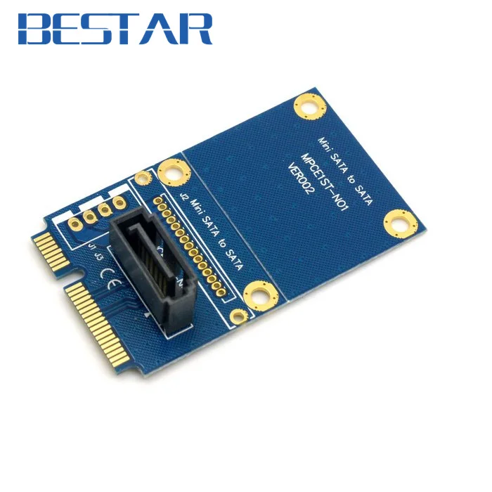 50 мм мини pci express pcie PCI E mSATA SSD на SATA 7pin HDD адаптер жесткого диска pcba MSATA тестирование