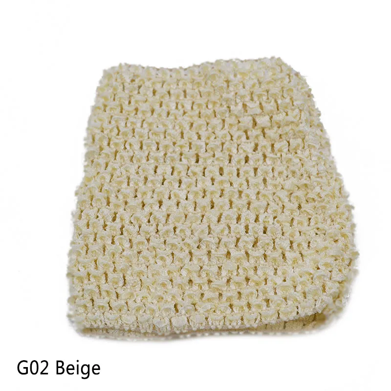 G02beige Новое поступление, 6 дюймов, 15*15 см, цветная юбка-пачка, вязанная крючком, топы для малышей, обхват груди, для самостоятельного изготовления, платье-пачка ручной работы, топы, декор для дня рождения - Цвет: G02beige