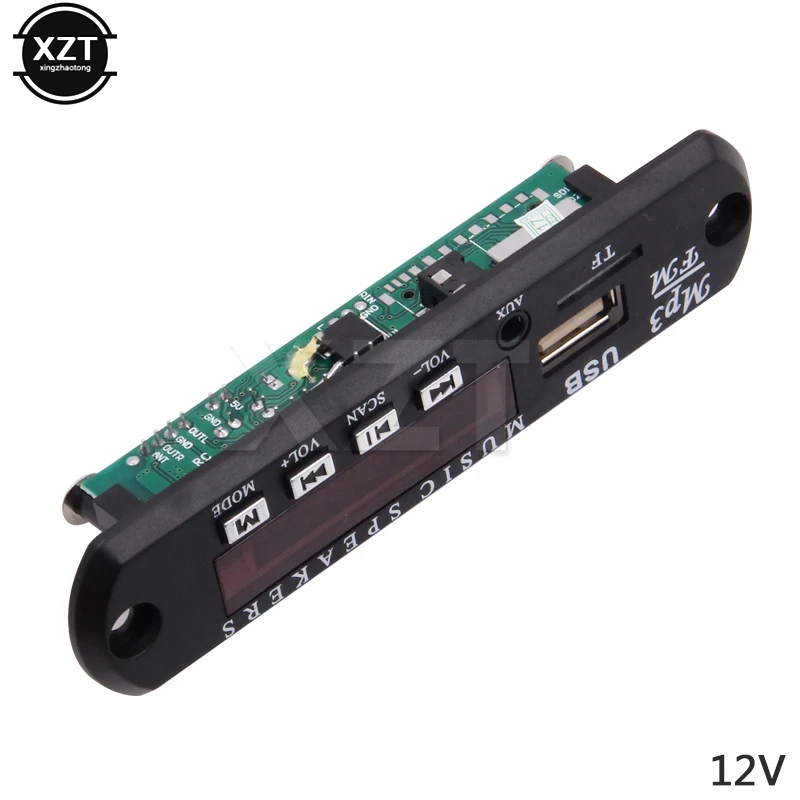 Новейший DC 5 в 12 В блок питания Micro USB TF Радио MP3 декодер доска 5 в аудио модуль для автомобиля дистанционный музыкальный динамик