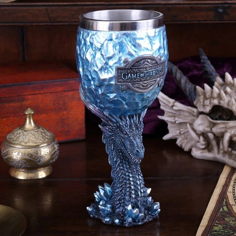 Игра трон кубок бокал для вина дом Старк легенды мечи Viserion белый ходунки Кубок подарок на Рождество, Хэллоуин