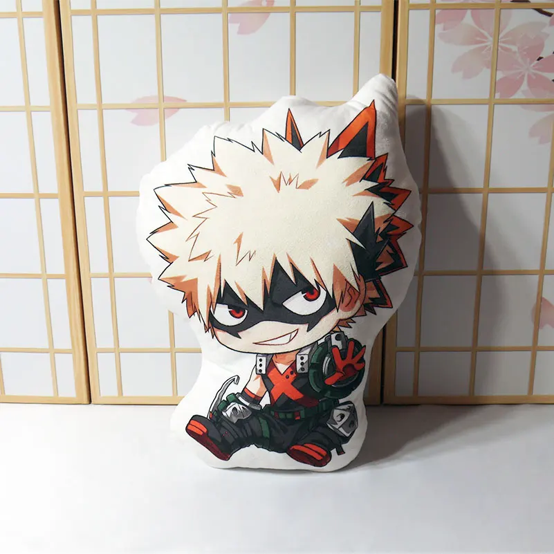 My Hero Academy Подушка Игрушка Аниме izku Bakugou Todoroki OCHACO Tsuyu короткая плюшевая кукла Двусторонняя Наволочка 50 см