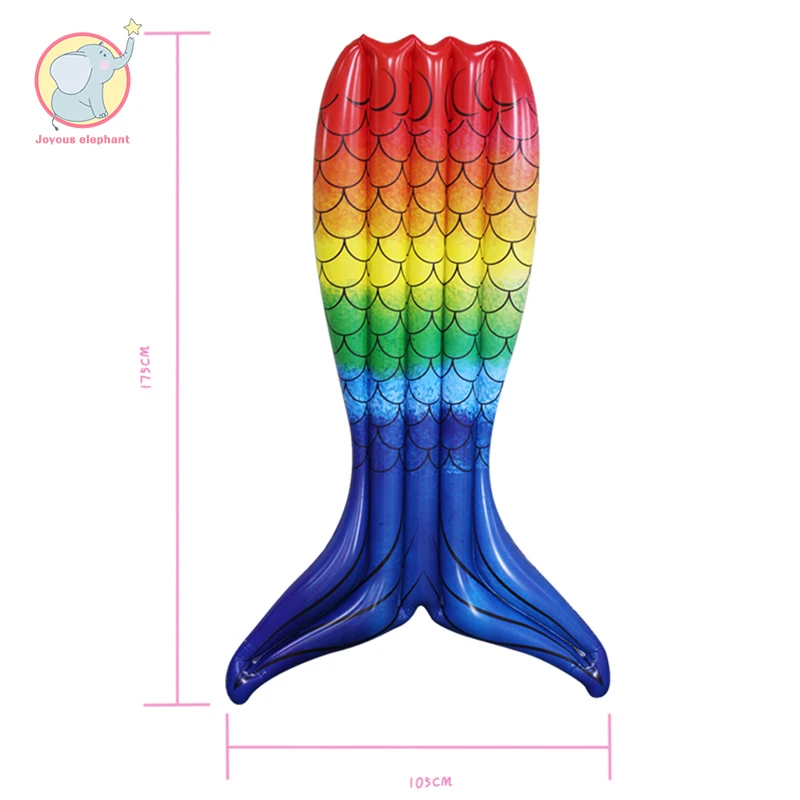 Гигантский надувной хвост русалки красочный поплавок для бассейна круг плавания