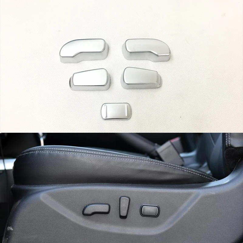 

High Quality ABS Chrome For Nissan Navara 2017 Car Accessories Auto Seat Adjustment Switch Button Cover Trim Car Styling