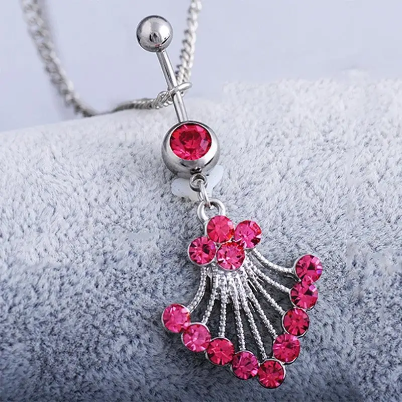 MJARTORIA модное кольцо из горного хрусталя в пупок пупка для живота цепочка на талию