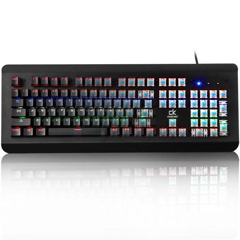 Gaming Keyboard Switchable Backlight Teclado Gamer with Mechanical 104 keys Blue Switch Keyboards Tablet Desktop | Компьютеры и офис