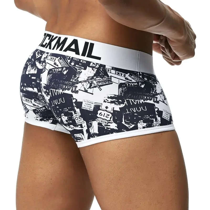 JOCKMAIL, новинка, боксеры, мужское нижнее белье, хлопок, с принтом, сексуальные мужские трусы, боксеры, мужские боксеры, мужские трусы, трусы для геев