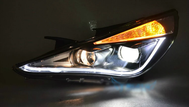 Авто Clud для Hyundai sonata головной светильник s 2011 2014 8 светодиодный биксеноновый