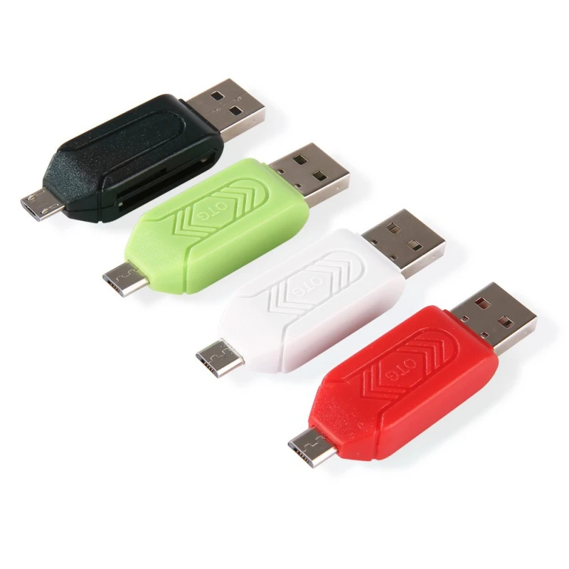 2 в 1 USB OTG кардридер флеш накопитель адаптер для смартфона и ПК Micro TF / SD удлинитель