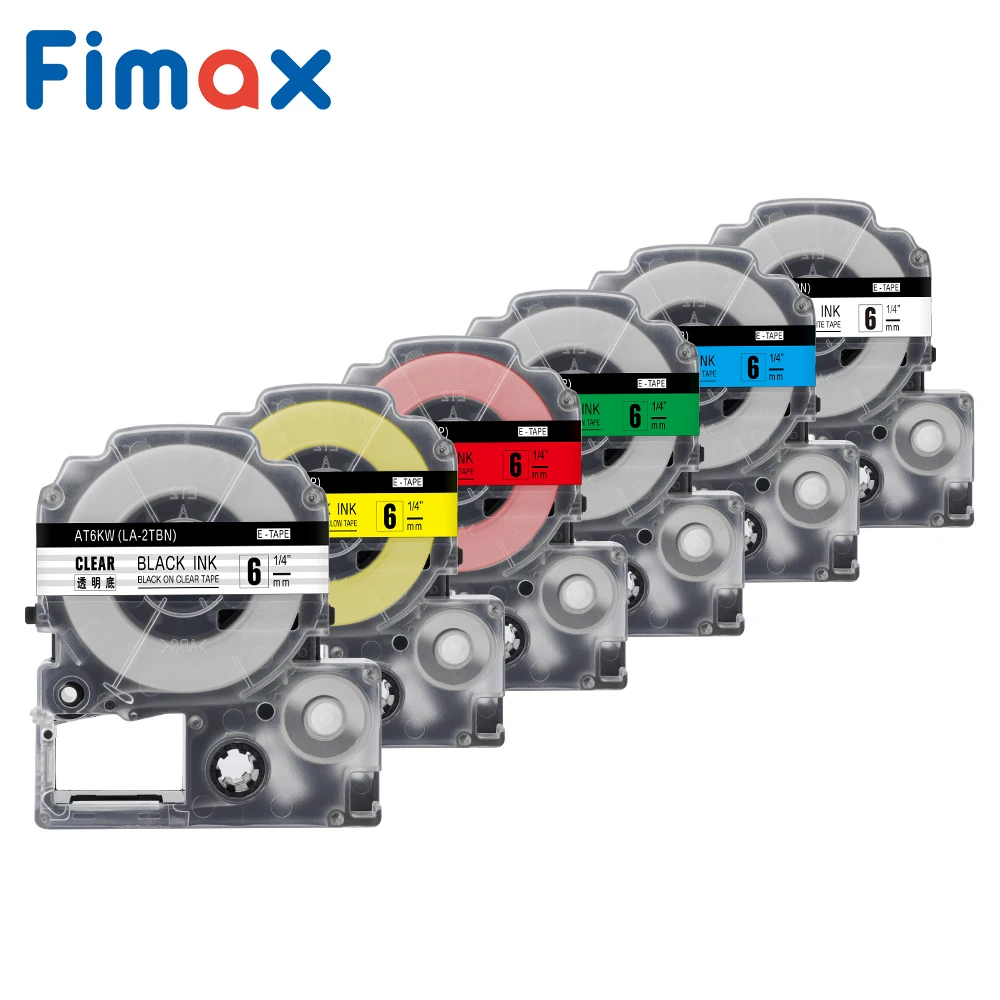 Fimax 1 шт. 20 цветов 12 мм ST12KW SS12KW LC-4WBN SC12YW черный на белом производитель этикеток для LW300 LW400 совместимый для Epson/King Jim