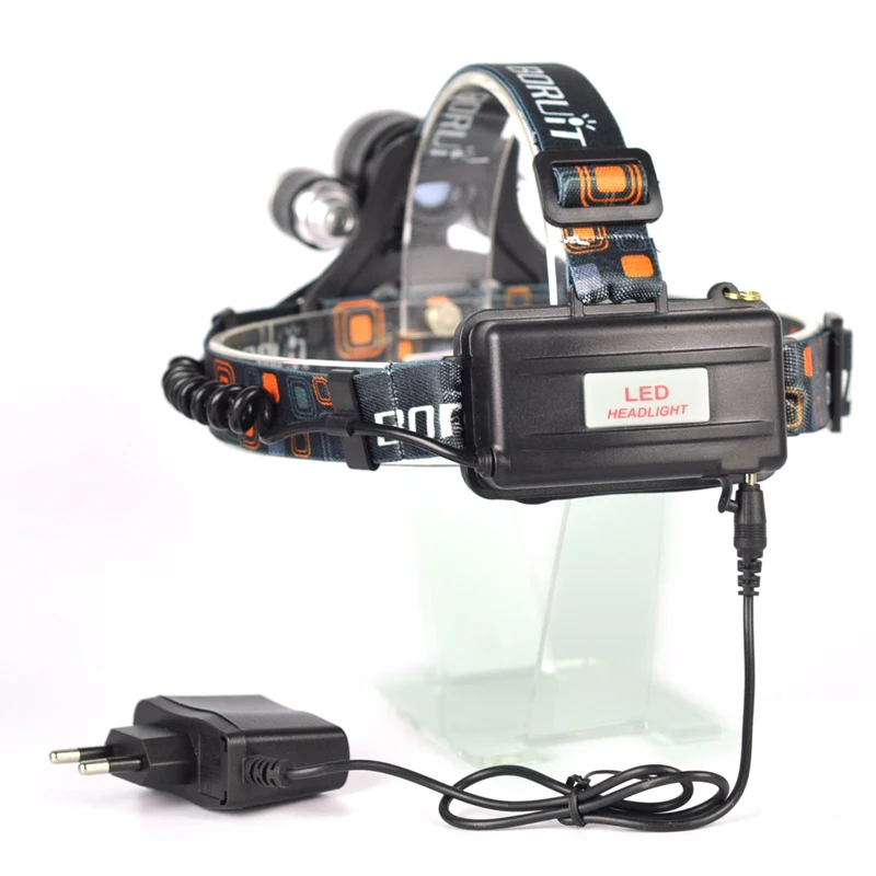 Красный светодиодный фонарь BORUIT 6000LM 3X XML T6 + 2R5 велосипедный USB аккумулятор 18650 AC