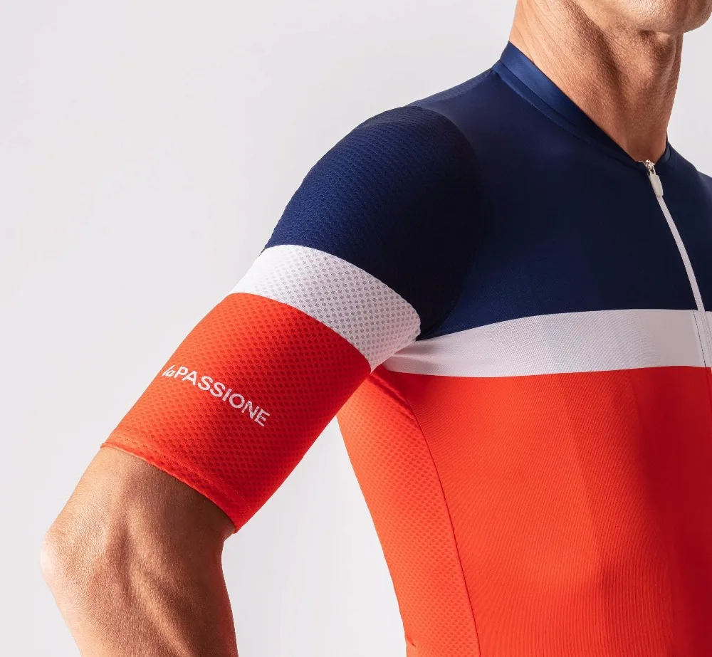 Новейшие сетчатые майки для велоспорта La passione, высокое качество, велосипедная рубашка с коротким рукавом и сетчатым рукавом, велосипедная одежда