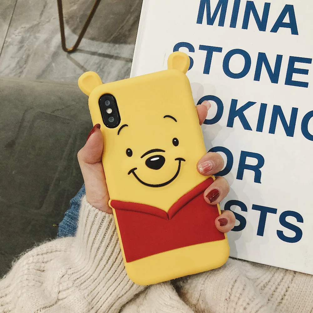 3D милый силиконовый чехол с изображением медведя Олафа для iPone 11 pro X XR XS Max 8 7 6 6s plus