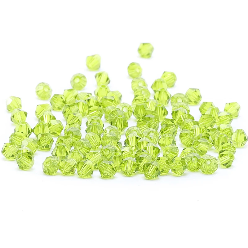 

Grass Green 4mm 100pc Glamour Crystal Beads Austria Crystal Bicone Beads 5301 Loose Crystal Beads Crafts Jewelry S-60