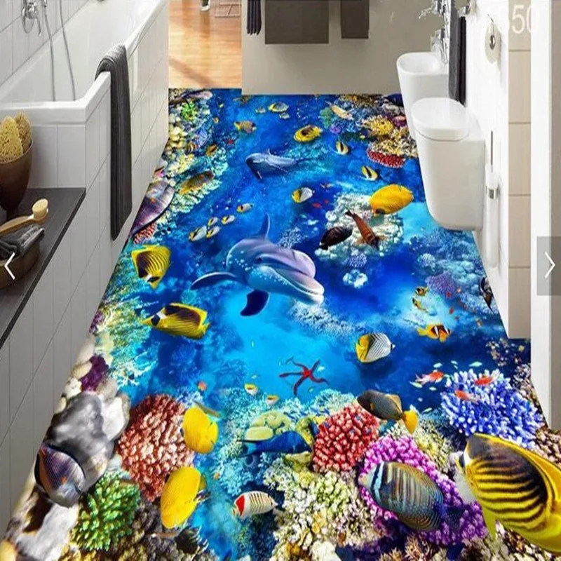 3D коврики для ванной комнаты живописный коврик в прихожую кухонные ковры