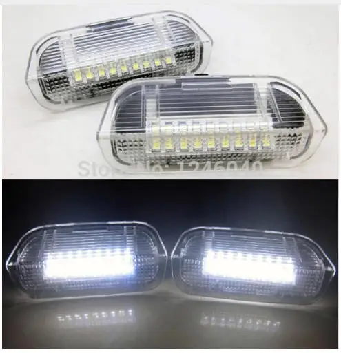 Белый/красный корпус 18LED вежливый дверной светильник для Porsche Cayenne 2011~ 958 Skoda Superb 08~ 10 Seat Alhambra 2011