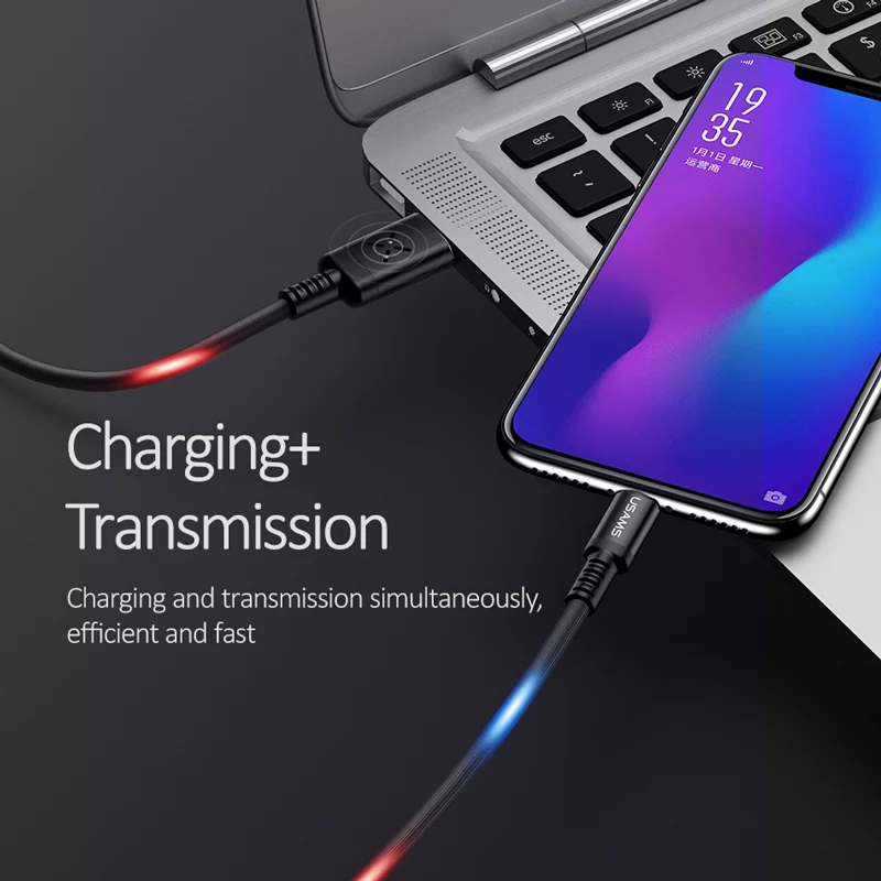 USB кабель Micro USAMS объем Управление 1 м данных Зарядное устройство для samsung s7 Xiaomi 4