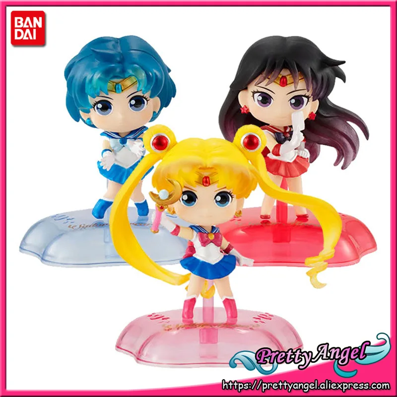 PrettyAngel-подлинный Bandai Сейлор Мун 25-я годовщина гашапон мемориальные изделия медальон-звезда Маскировка игрушечные ручки фигурки - Цвет: Set of 3 Piece
