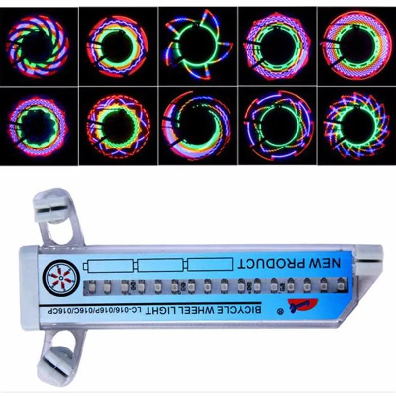 B2 велосипед светильник 16 Светодиодный Автомобиль Мотоцикл Велоспорт колесо