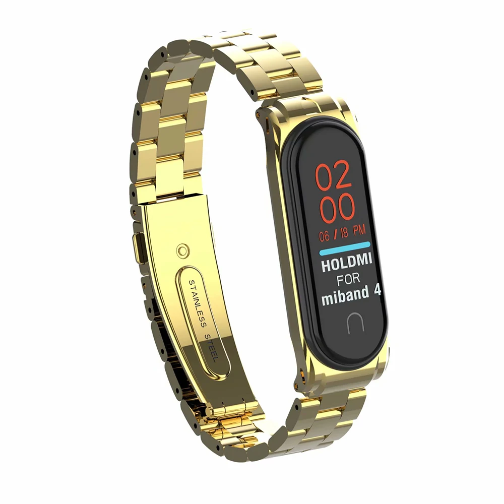 Ремешок из нержавеющей стали для xiaomi mi band 4, металлический ремешок для часов, умный Браслет для mi band 4, сменные ремешки для часов