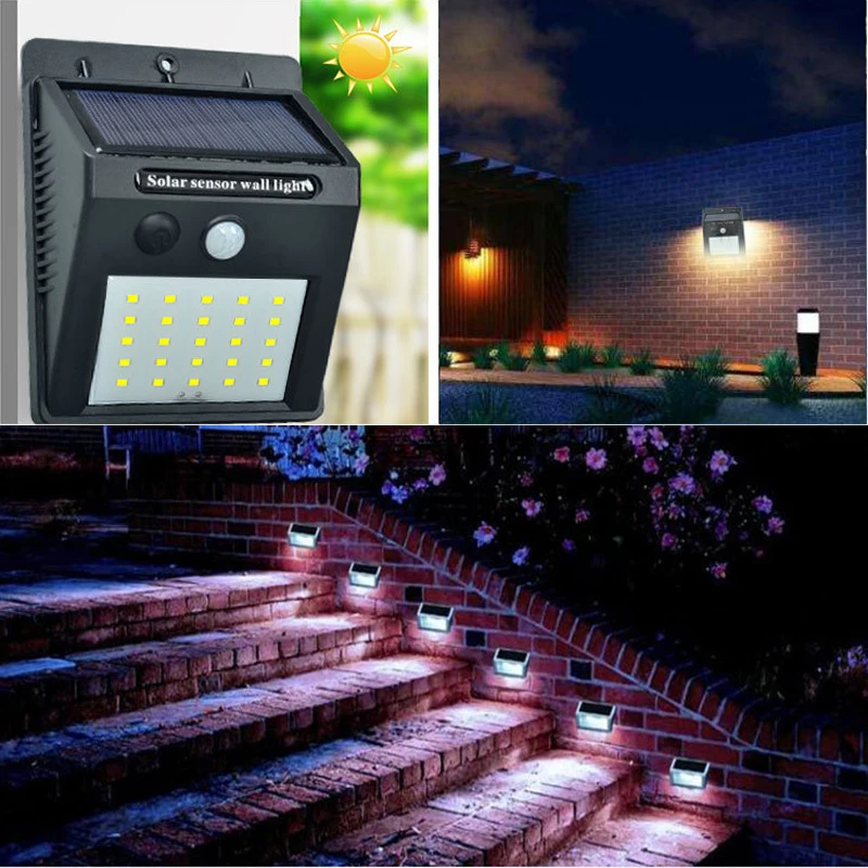 

LED Solar light Power Motion Sensor Wall Light 20 LED Outdoor Waterproof Energy Saving For Street Yard Home Garden Security Lamp