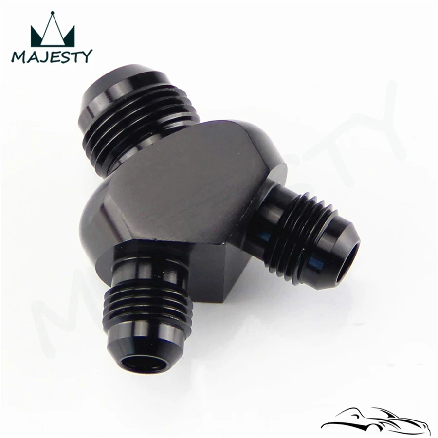 AN8*AN6*AN6 8*6*6 Y Block Y-Shape Male to Reducer Fittings Adaptor Nitrous Black | Автомобили и мотоциклы