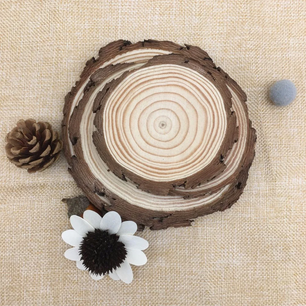 5pcs Unfinished Natural Round Wood Slices Diy Craft Decorations For Birthday Party Wedding Gift Tags DIY Crafts Painting