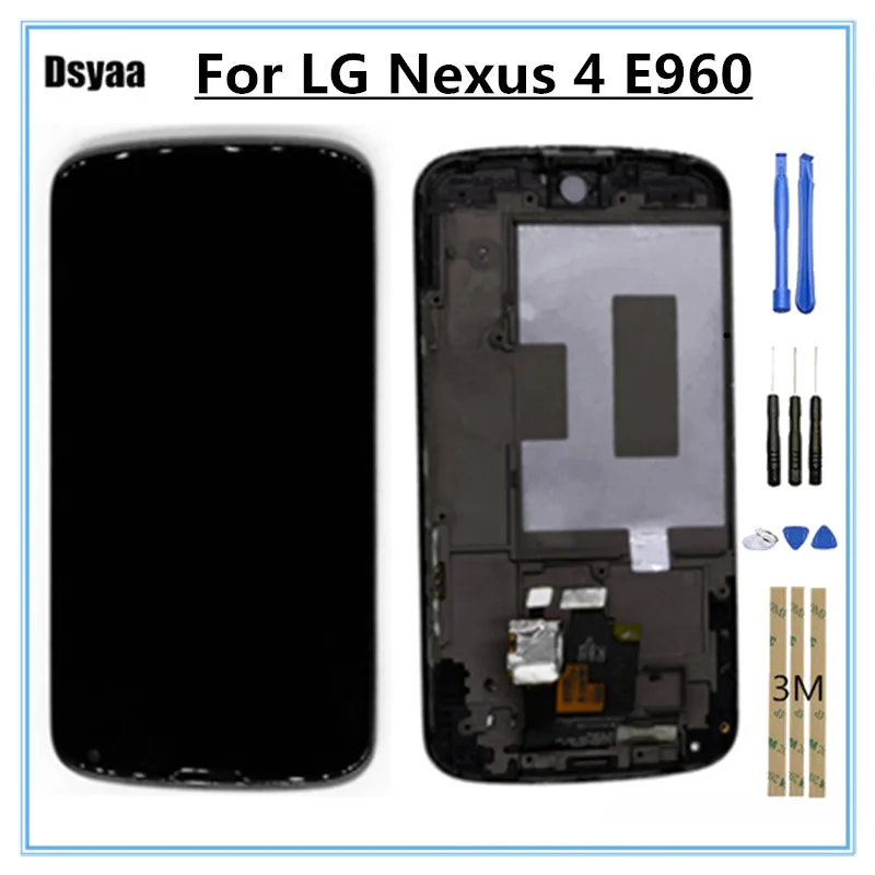 4 7 дюймовый для LG Google Nexus E960 ЖК дисплей кодирующий преобразователь сенсорного