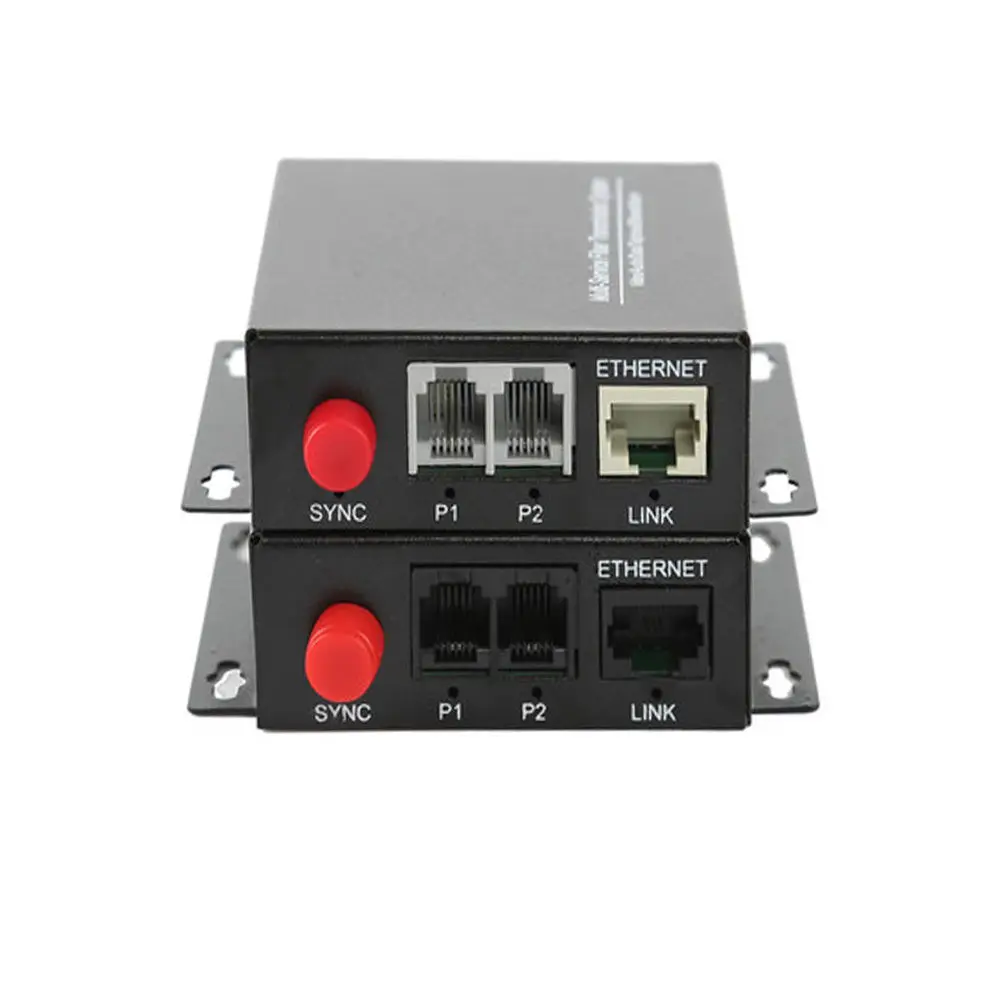 

2 Channel Telephone Fiber Optic Media Converters PCM Voice With Ethernet SM 20Km