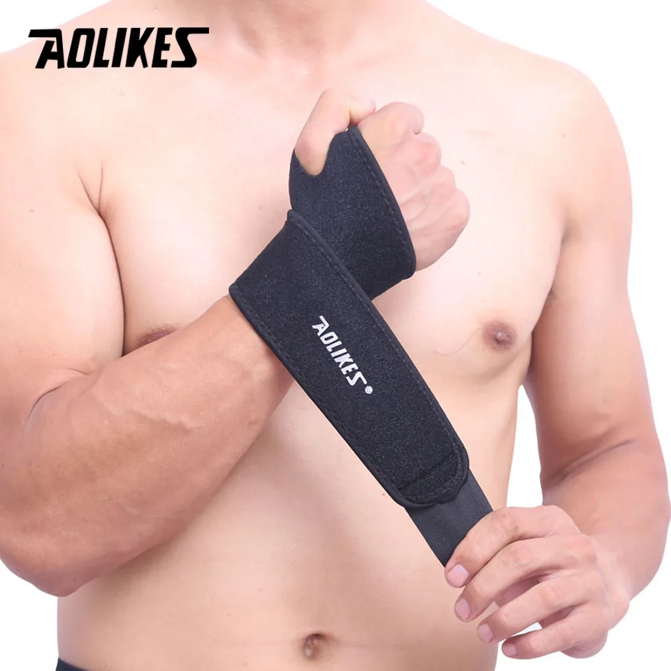 AOLIKES 1 шт. регулируемая стальная скоба поддержка запястья шина переломы карпальный туннель Спорт Растяжение для тяжелой атлетики протектор - Цвет: Black