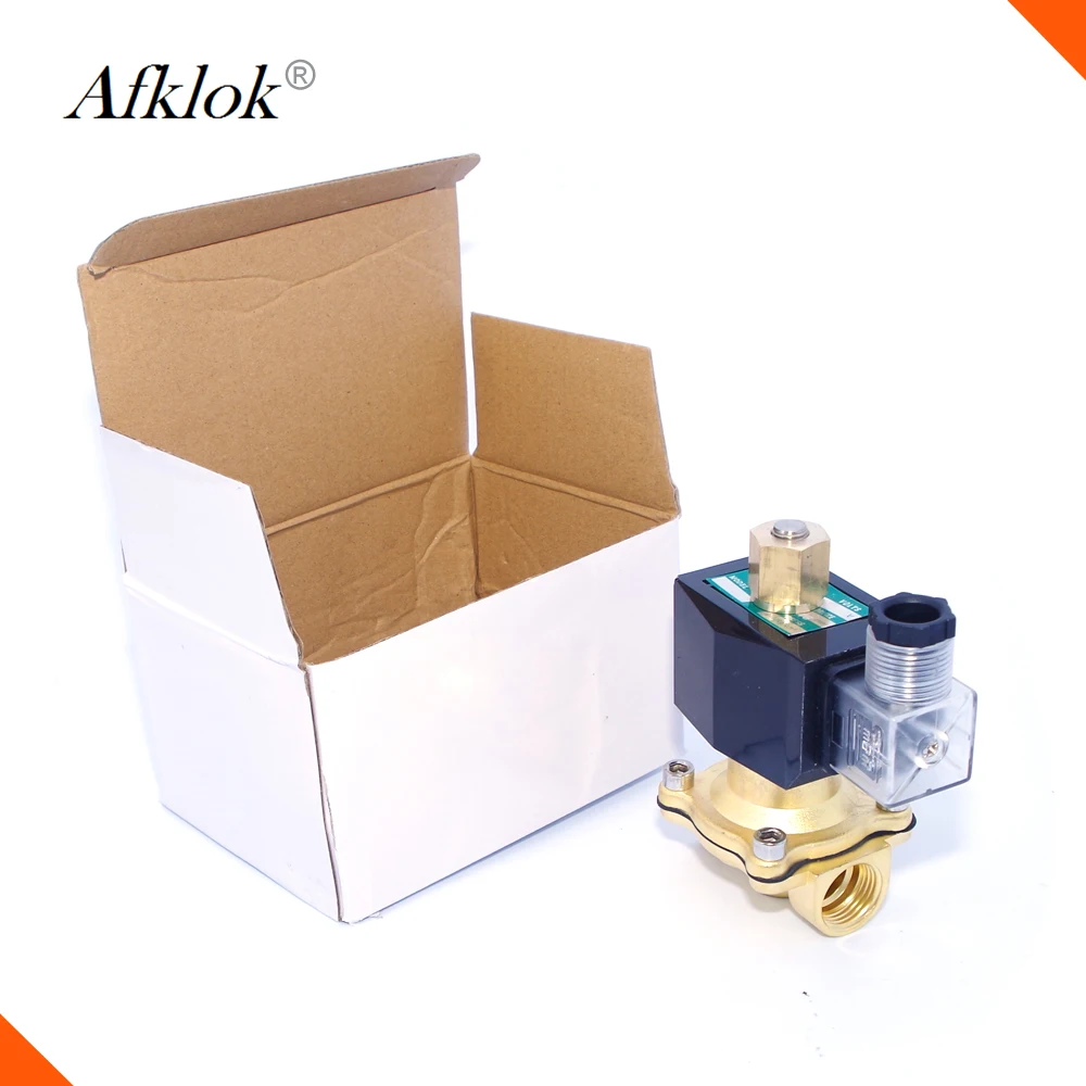Нормально открытый электромагнитный клапан 1/2 Электрический водяной латунный