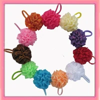 free shipping 24pcslot 11colors pompom elastic hair band ponytail hair holder for children mix order