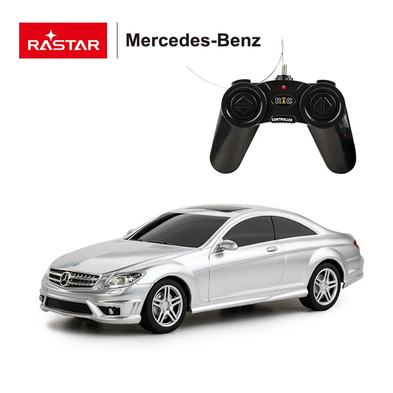 RASTAR Лицензия-Mercedes CL63 AMG 1:24 Беспроводной дистанционного управления игрушечный гоночный автомобиль игрушки, RC дрифтмобиля 34200 - Цвет: Серебристый