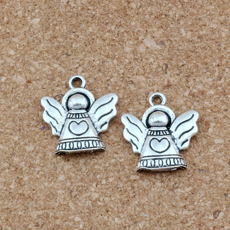 20 шт ангел с крыльями Подвески шармы в форме сердца модные ювелирные изделия DIY Fit
