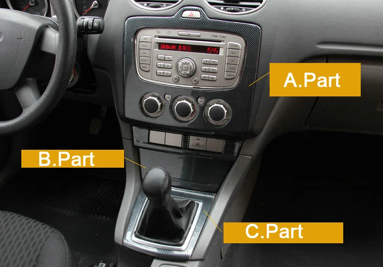 Консоль AOSRRUN из углеродного волокна для Ford focus 2 MK2.5 2009 2011 автомобильные аксессуары