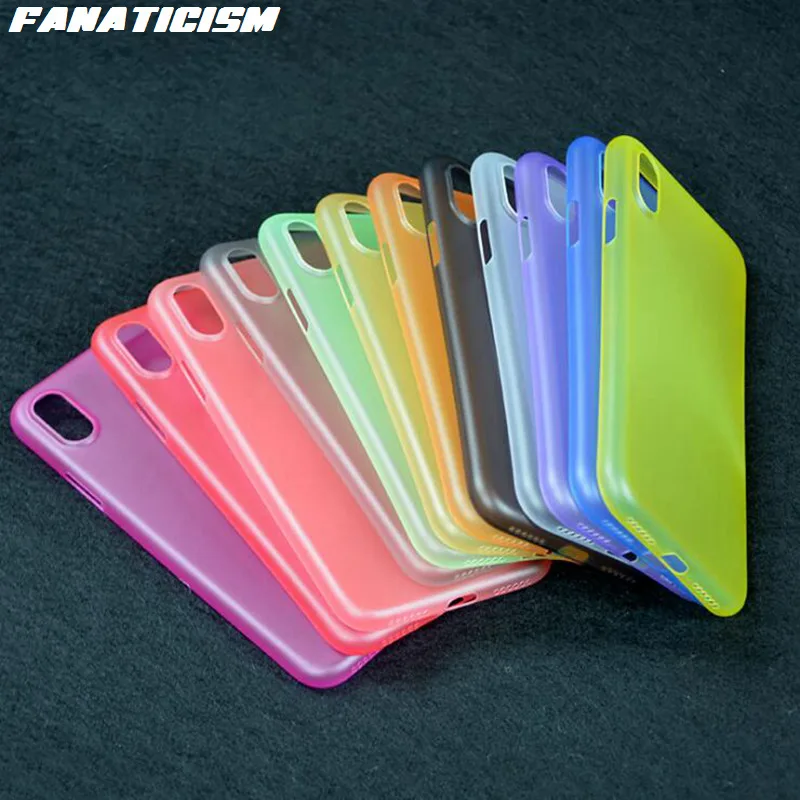 100pcs Ultra Thin Soft PP Matte Phone Cases For iphone X XR XS Max 5s SE 6s 7 8 Plus 10 Colors Transparent Cover|Бамперы| |