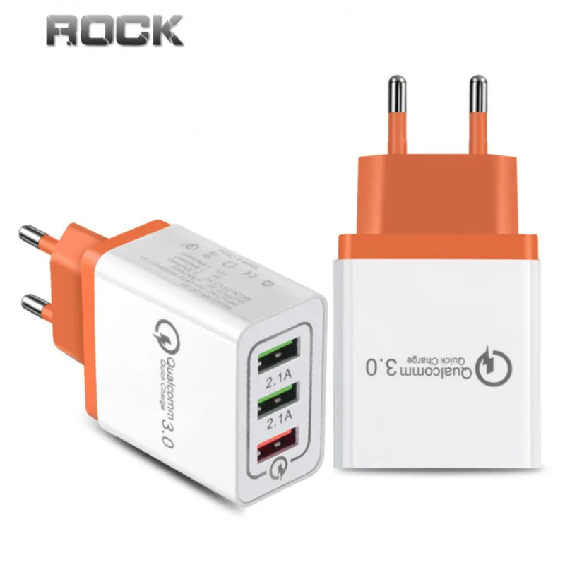 Rock USB зарядное устройство для Samsung LG QC 3 0 быстрая зарядка настенное мобильный