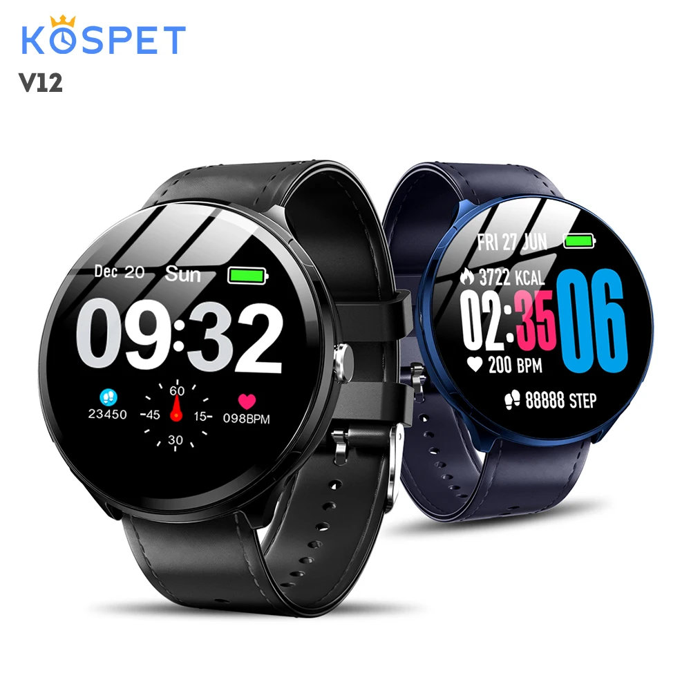 Оригинальные Смарт часы Kospet V12 водонепроницаемые IP67 монитор сердечного ритма