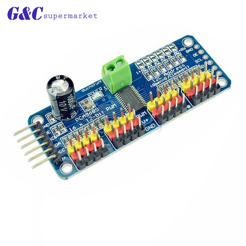 16 канальный видеорегистратор 12 битная ШИМ/Servo Driver I2C интерфейс PCA9685 модуль для arduino