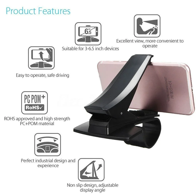 Car Dashboard Phone Holder HUD Design Cradle Cell for GPS Mobile Mount Accessories Universal Bracket | Автомобили и мотоциклы