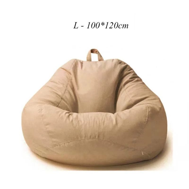 Ленивый мешок Puf Beanbags накладка на стул без наполнителя puff Asiento Pouf диван Cama Divano Poef Bean Boozled Cadeiras Sillones Pufa - Цвет: L-100x200