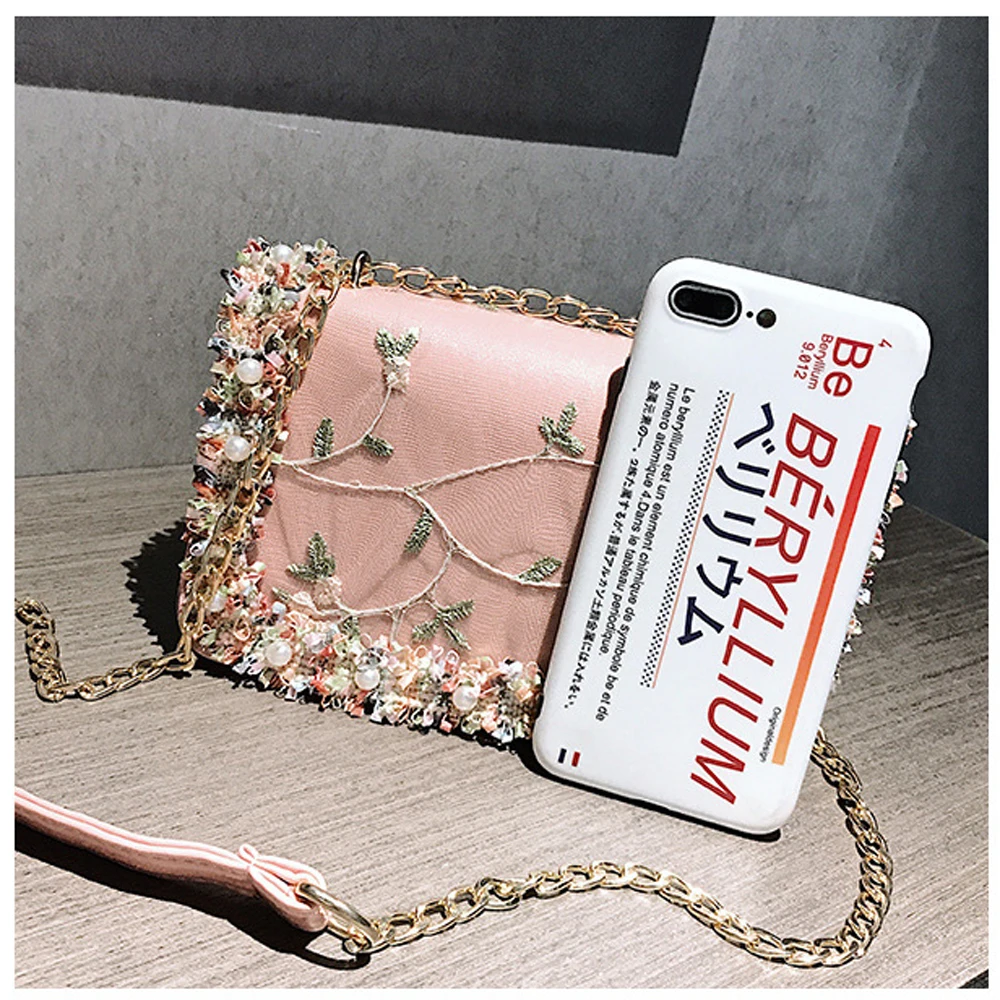 Женская Стеганая Кожаная Сумка через плечо с цепочкой|Поясные сумки| |